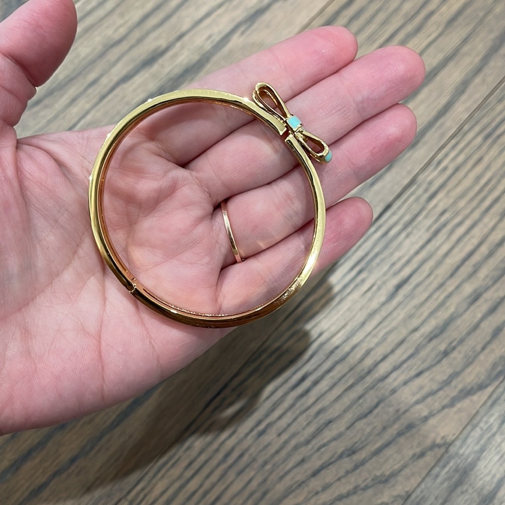 Delicate Double Bow Hinge Bangle - image 5